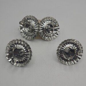 Vintage Aluminum Candle Holders with Picks on Back Advent Wreath Candle Holders